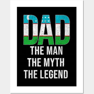 Uzbekistani Dad The Man The Myth The Legend - Gift for Uzbekistani Dad With Roots From Uzbekistani Posters and Art